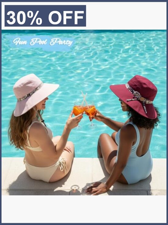 Wide Brim Reversible Bucket Sun Hat UPF 50+ Adjustable Drawstring Packable main image 5